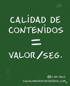 Ilustración - Calidad de contenidos igual a valor por segundo de atención
