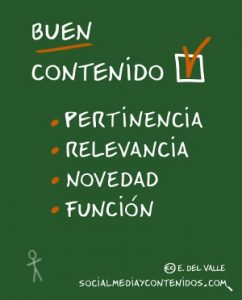 Ilustración post los cuatro mandamientos del buen contenido - www.socialmediaycontenidos.com