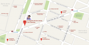 Ernesto del Valle... en la esquina de la calle de las ciencias y la calle de las letras